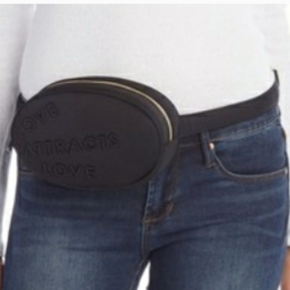 PEACE LOVE WORLD Denim Oval Belt Bag - Picture 9 of 9
